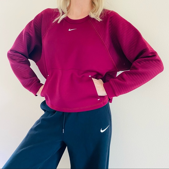 New  Fleece Crew Nike Pro top - Picture 7 of 11